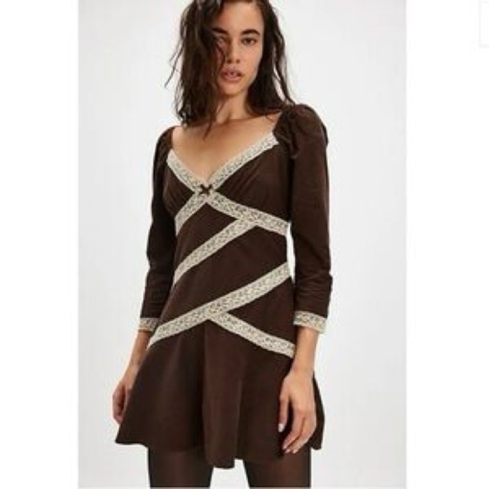 FP Movement by Free People Brown and Cream Dress